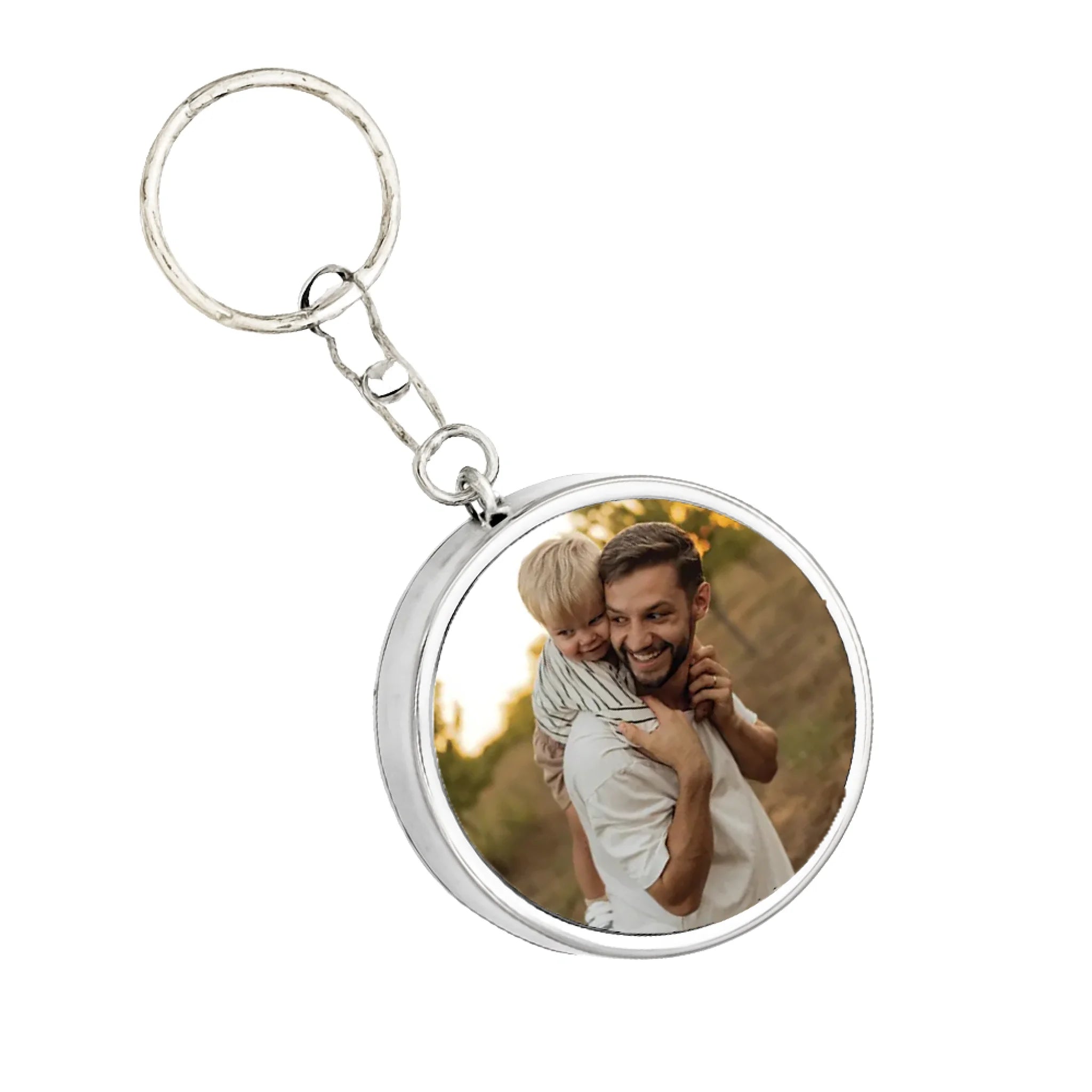 Univerzális kulcstartó egyedi képpel apáknak