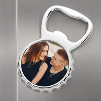 Ajándék férfiaknak karácsonyra - sörnyitó hűtőmágnes egyedi képpel