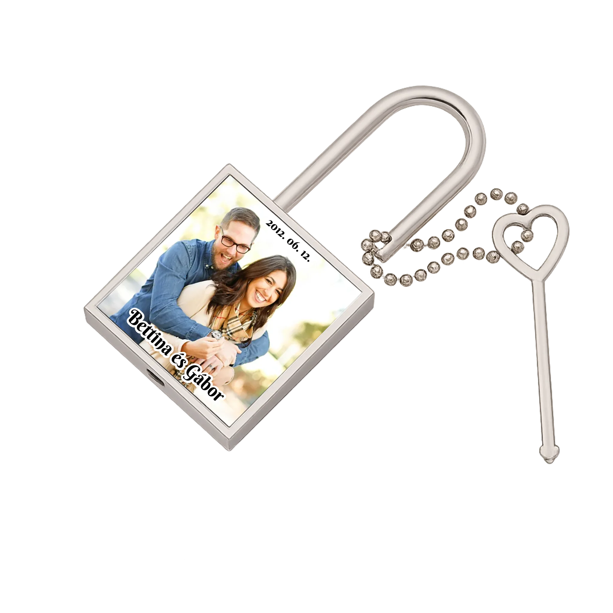  Egyedi lakat fényképpel és felirattal karácsonyi ajándék fiatal pároknak