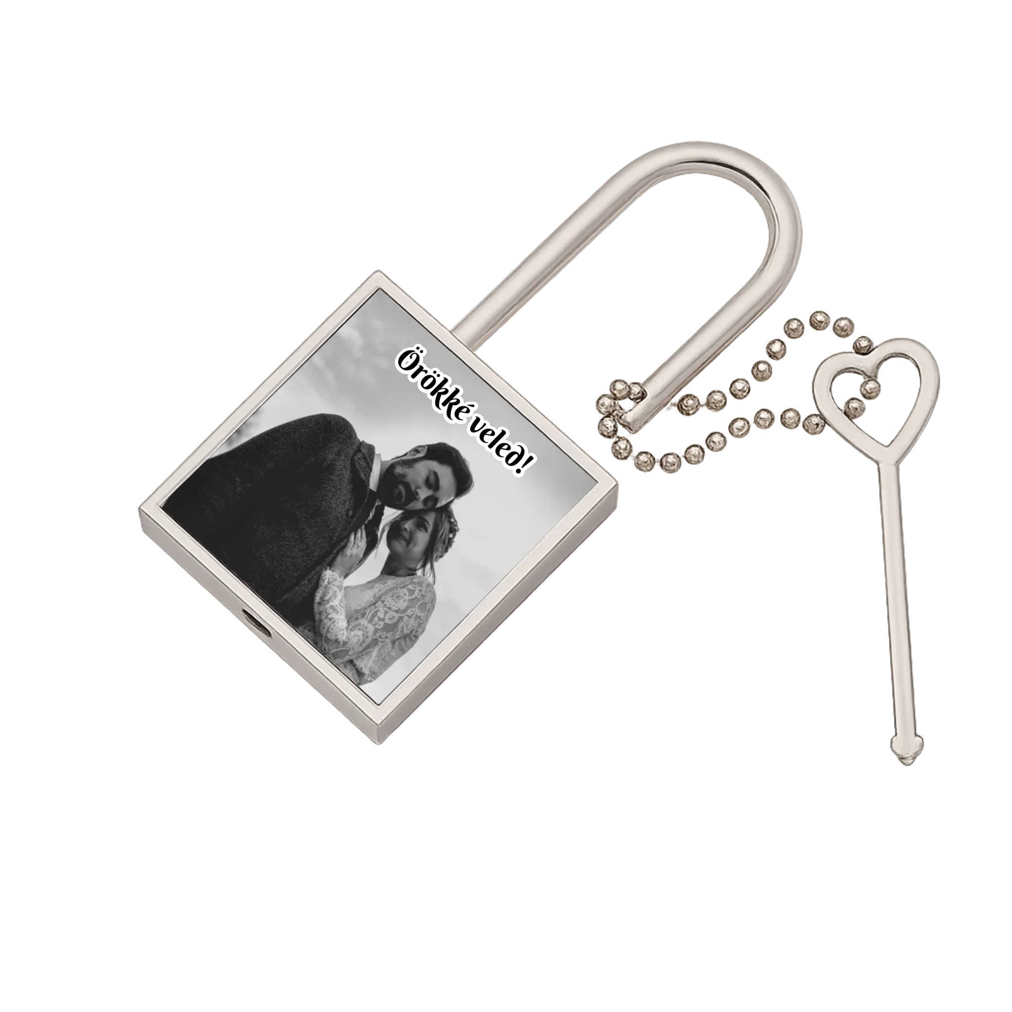 Egyedi lakat fényképpel és felirattal karácsonyi ajándék feleségnek