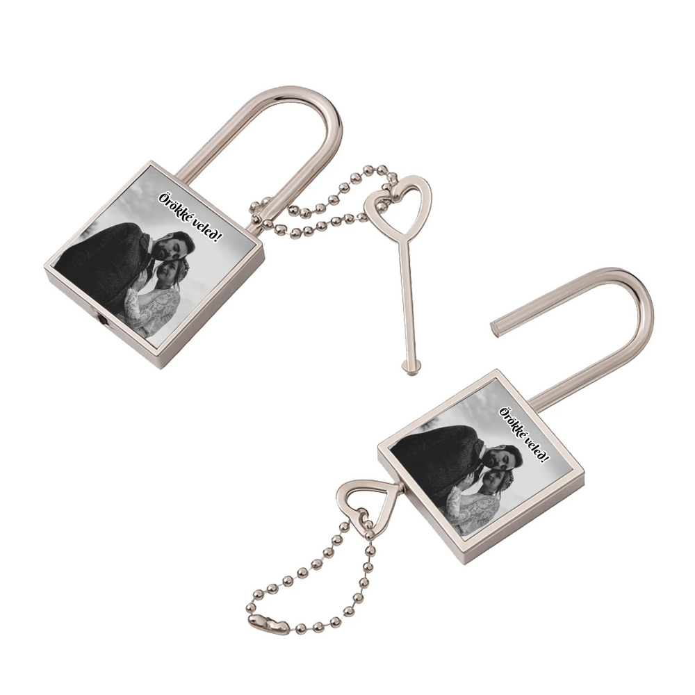 Egyedi lakat fényképpel és felirattal karácsonyi ajándék feleségnek