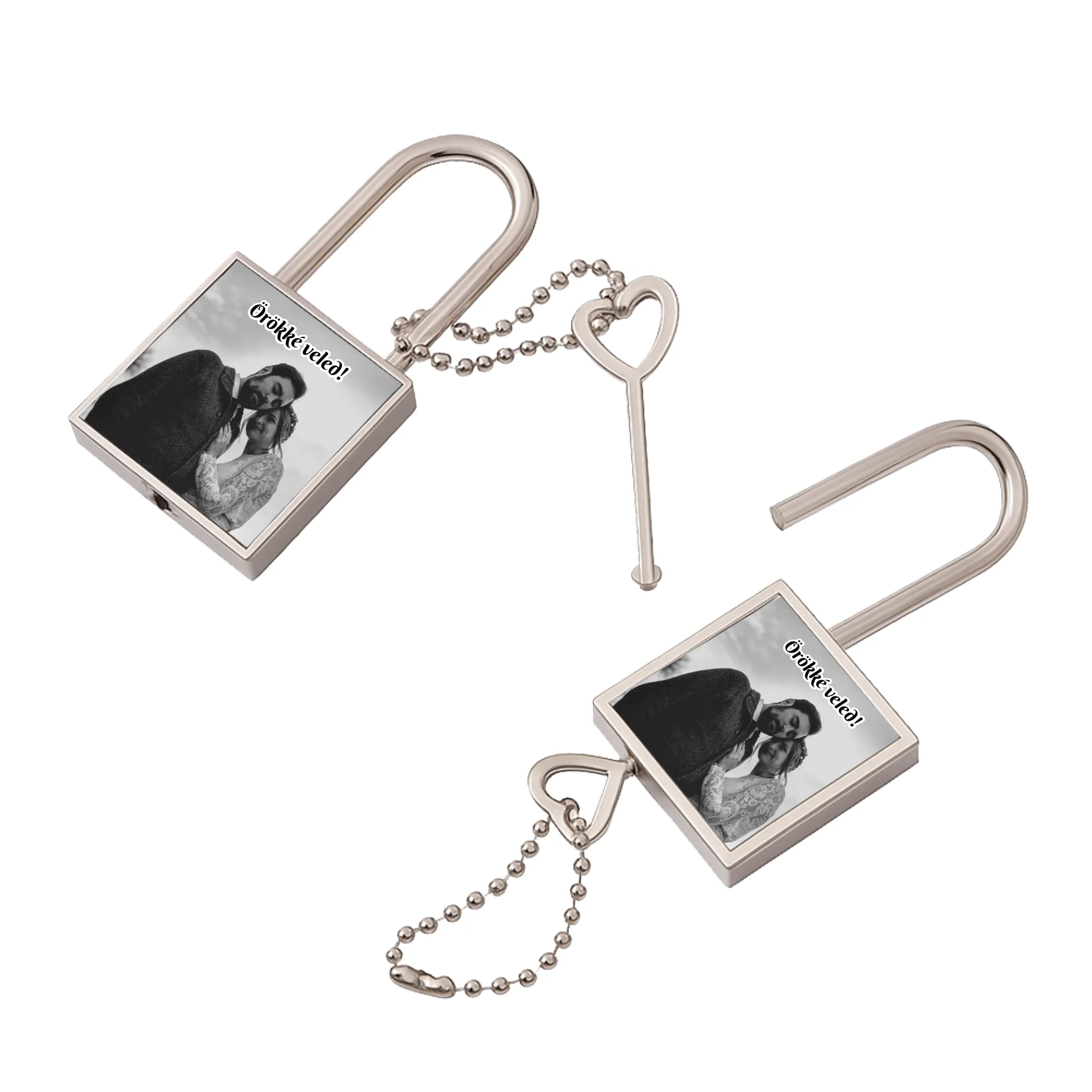 Egyedi lakat fényképpel és felirattal karácsonyi ajándék feleségnek