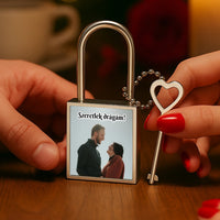 Egyedi lakat fényképpel és felirattal karácsonyi ajándék férjnek
