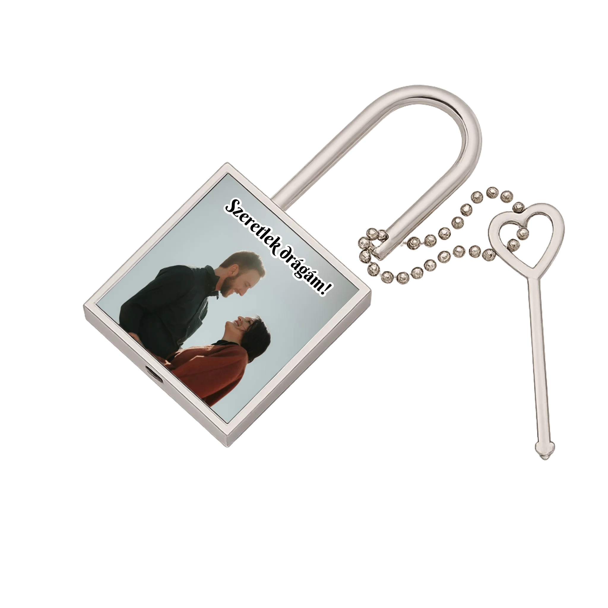 Egyedi lakat fényképpel és felirattal karácsonyi ajándék férjnek