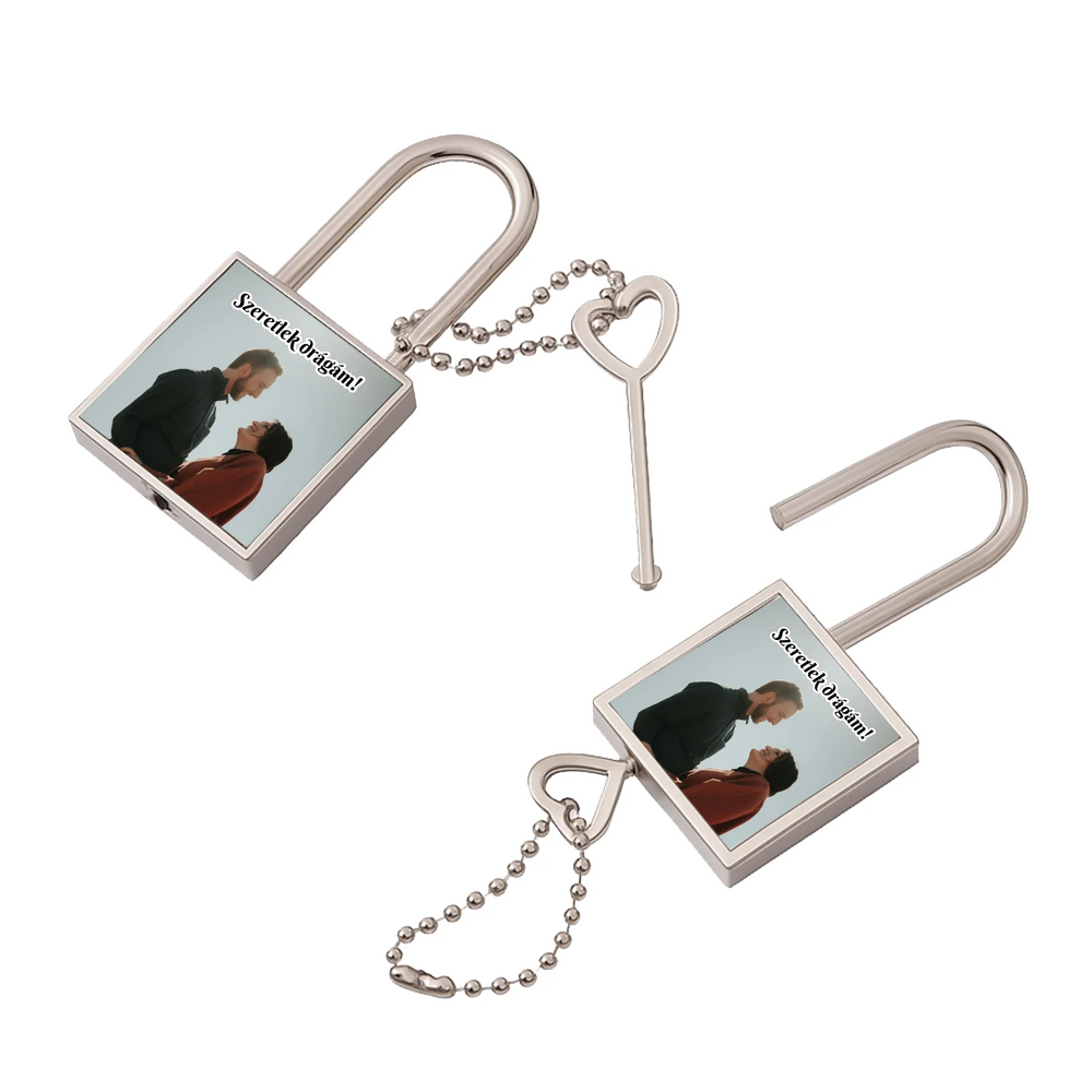 Egyedi lakat fényképpel és felirattal karácsonyi ajándék férjnek