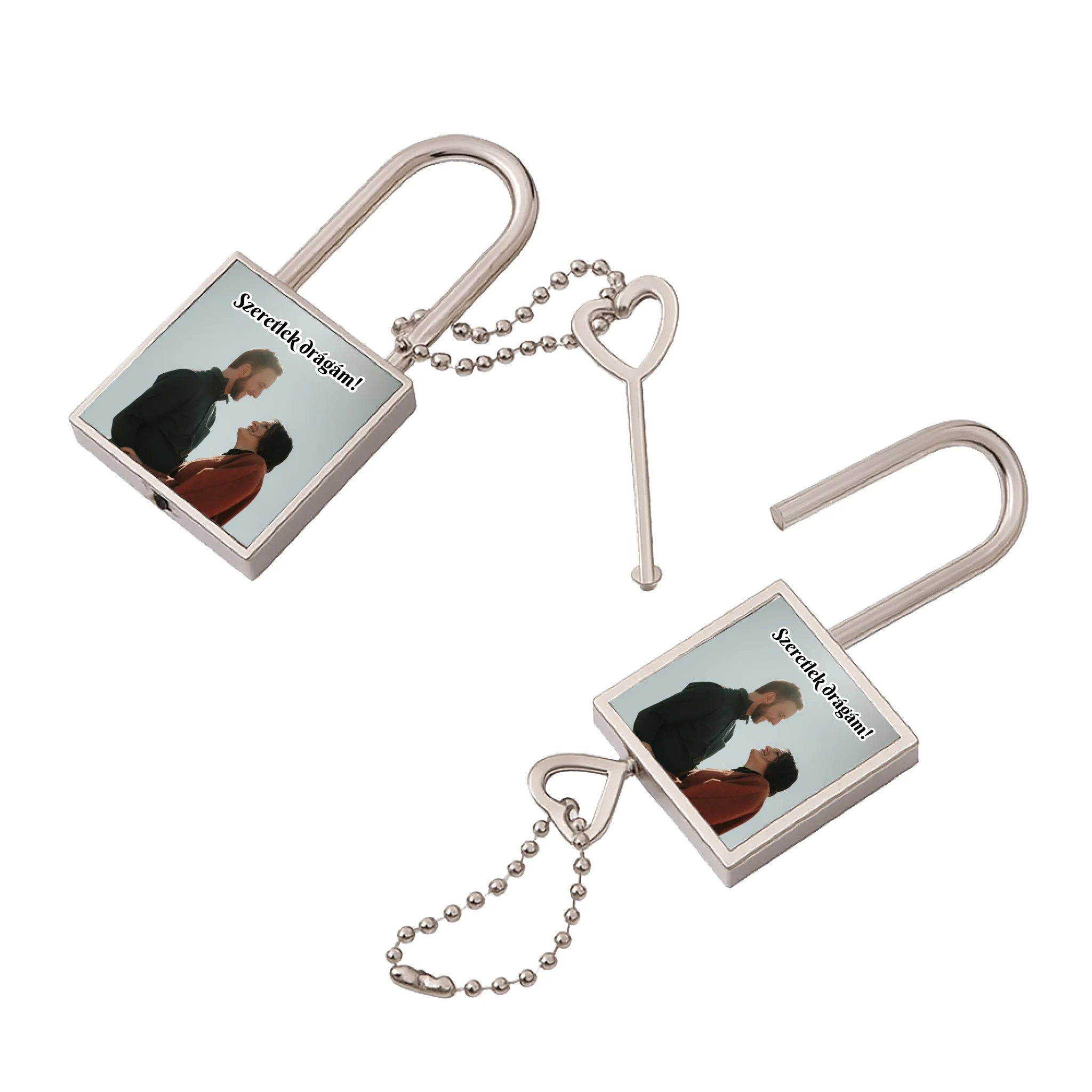 Egyedi lakat fényképpel és felirattal karácsonyi ajándék férjnek