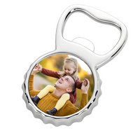 Nevelő apa ajándék - sörnyitó hűtőmágnes egyedi képpel