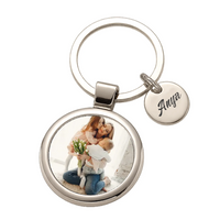 Anyukáknak ajándék karácsonyra - egyedi képes gravírozott fém kulcstartó