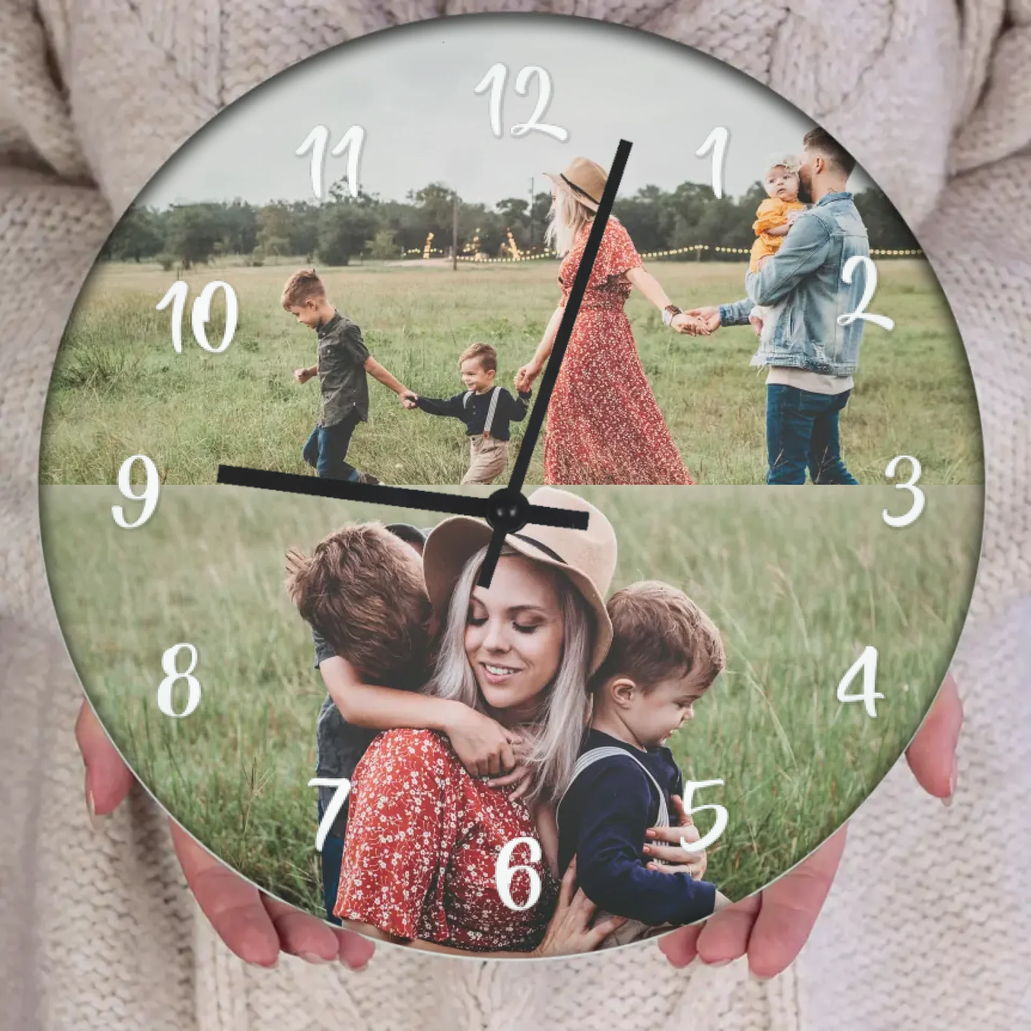 Egyedi fényképes óra 2 képpel