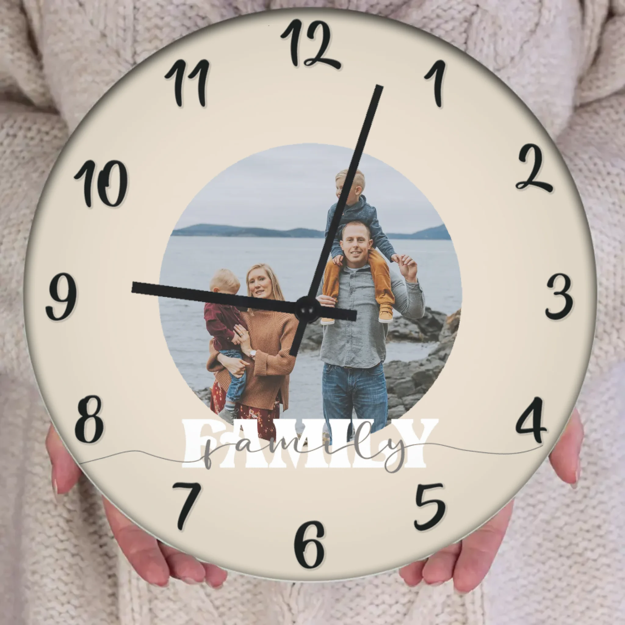 Egyedi fényképes óra felirattal