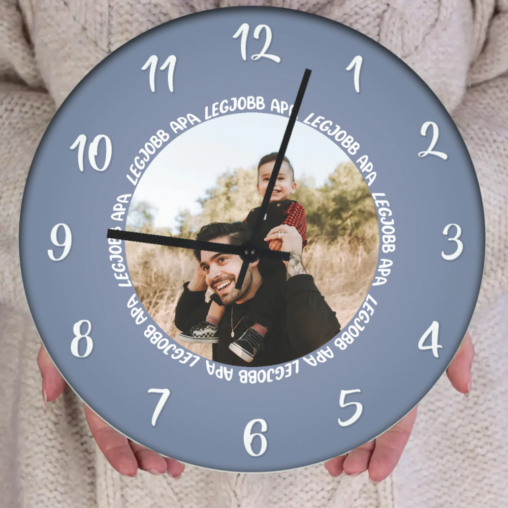 Legjobb apa egyedi fényképes óra