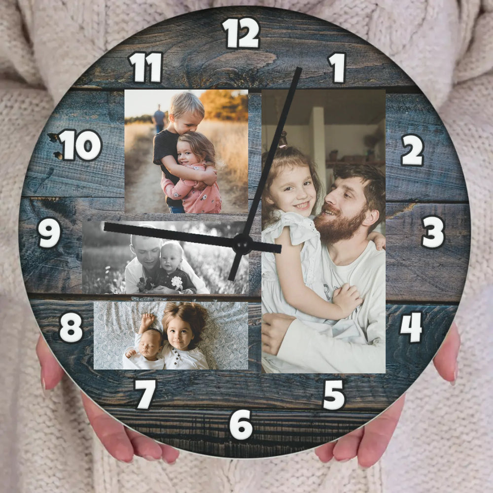 Fa mintás montázs falióra