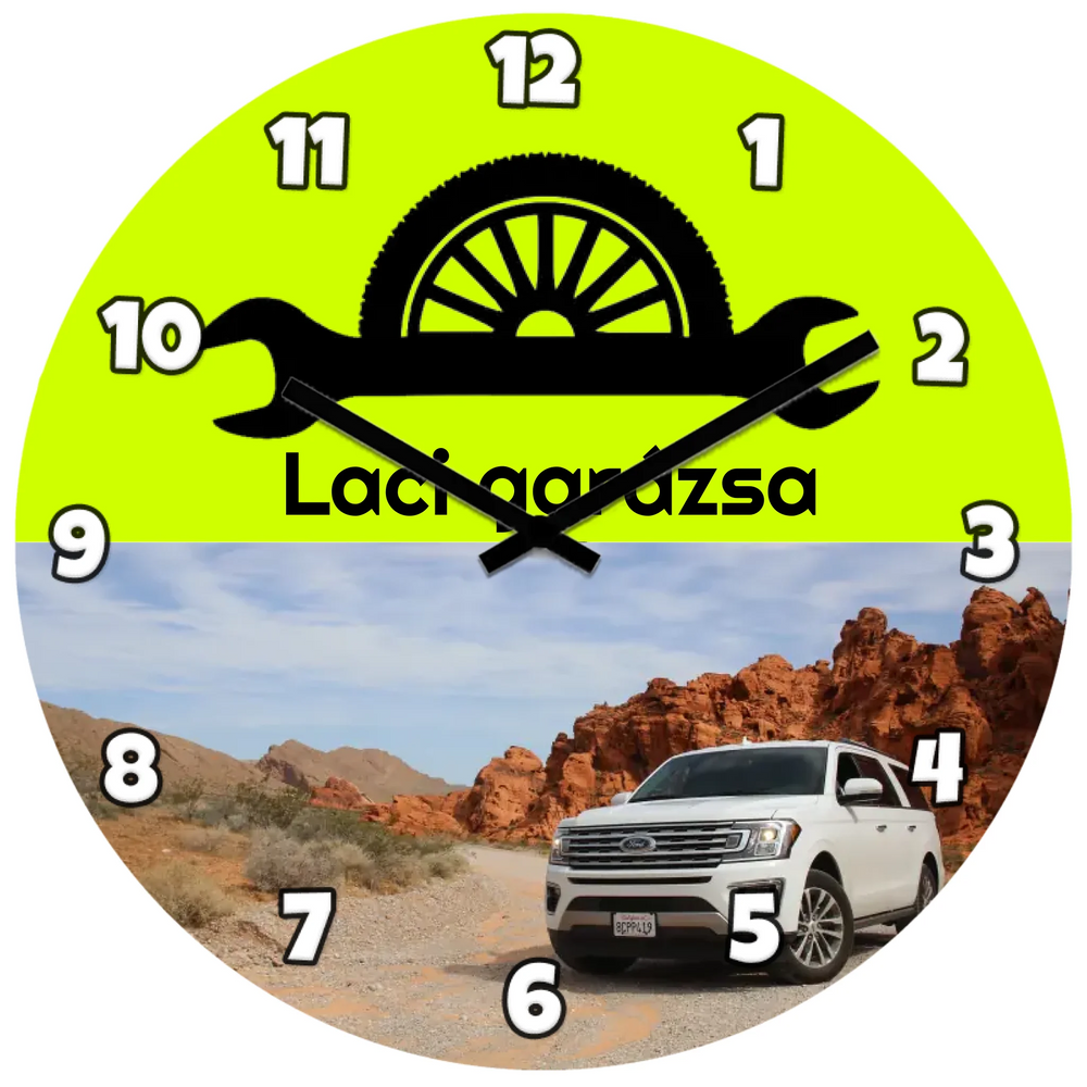 Autós óra egyedi képpel