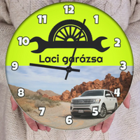 Autós óra egyedi képpel