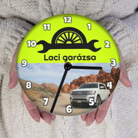 Autós óra egyedi képpel