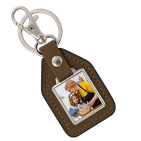 Ajándék nagymamának karácsonyra egyedi képes kulcstartó bőrháttérrel