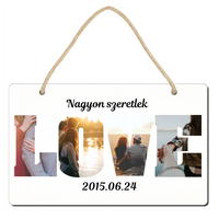 Love feliratos ajtódísz