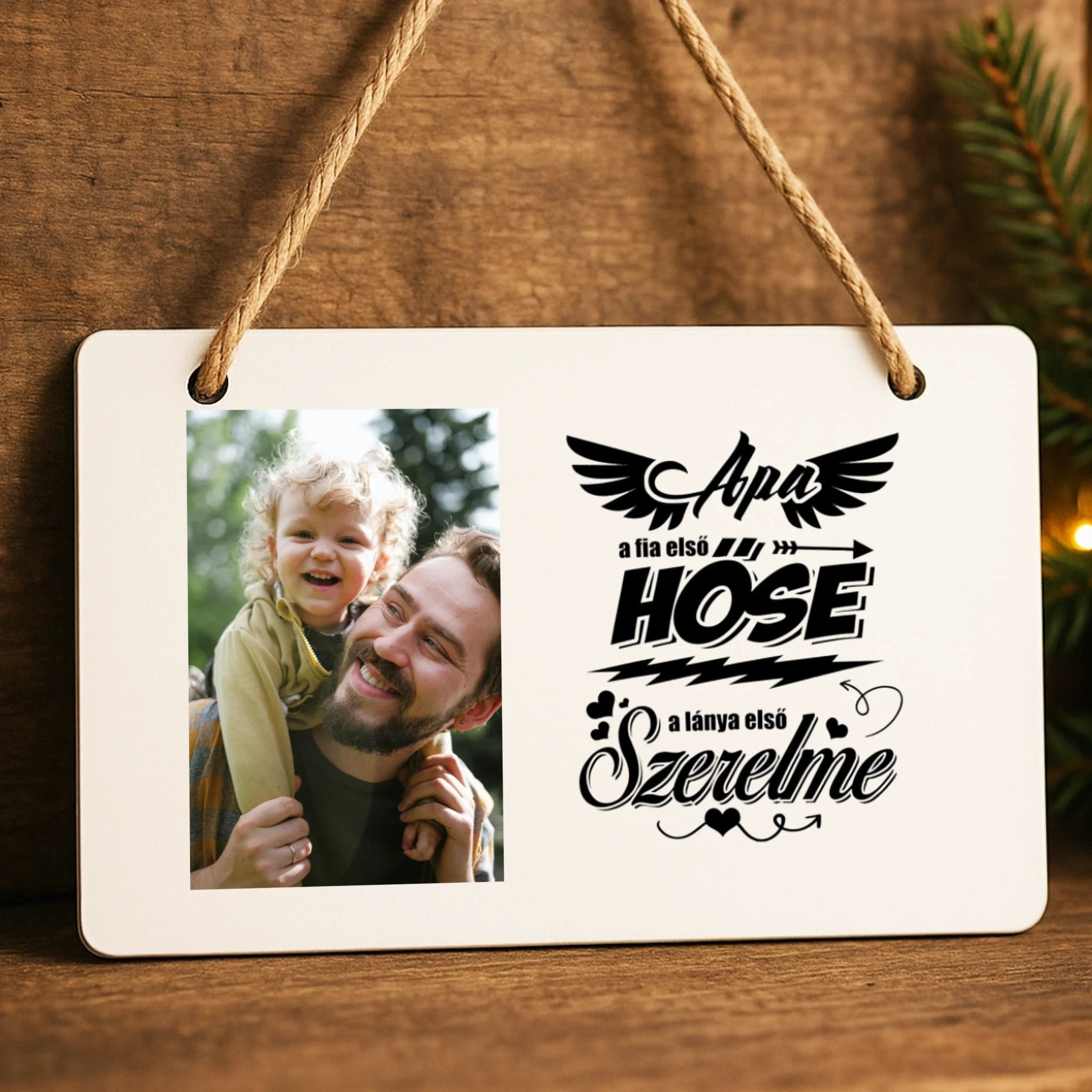 Apák napi fényképes tábla dísz