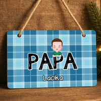 Szerkeszthető karakteres egyedi ajándék falidísz Nagypapáknak