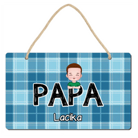 Szerkeszthető karakteres egyedi ajándék falidísz Nagypapáknak