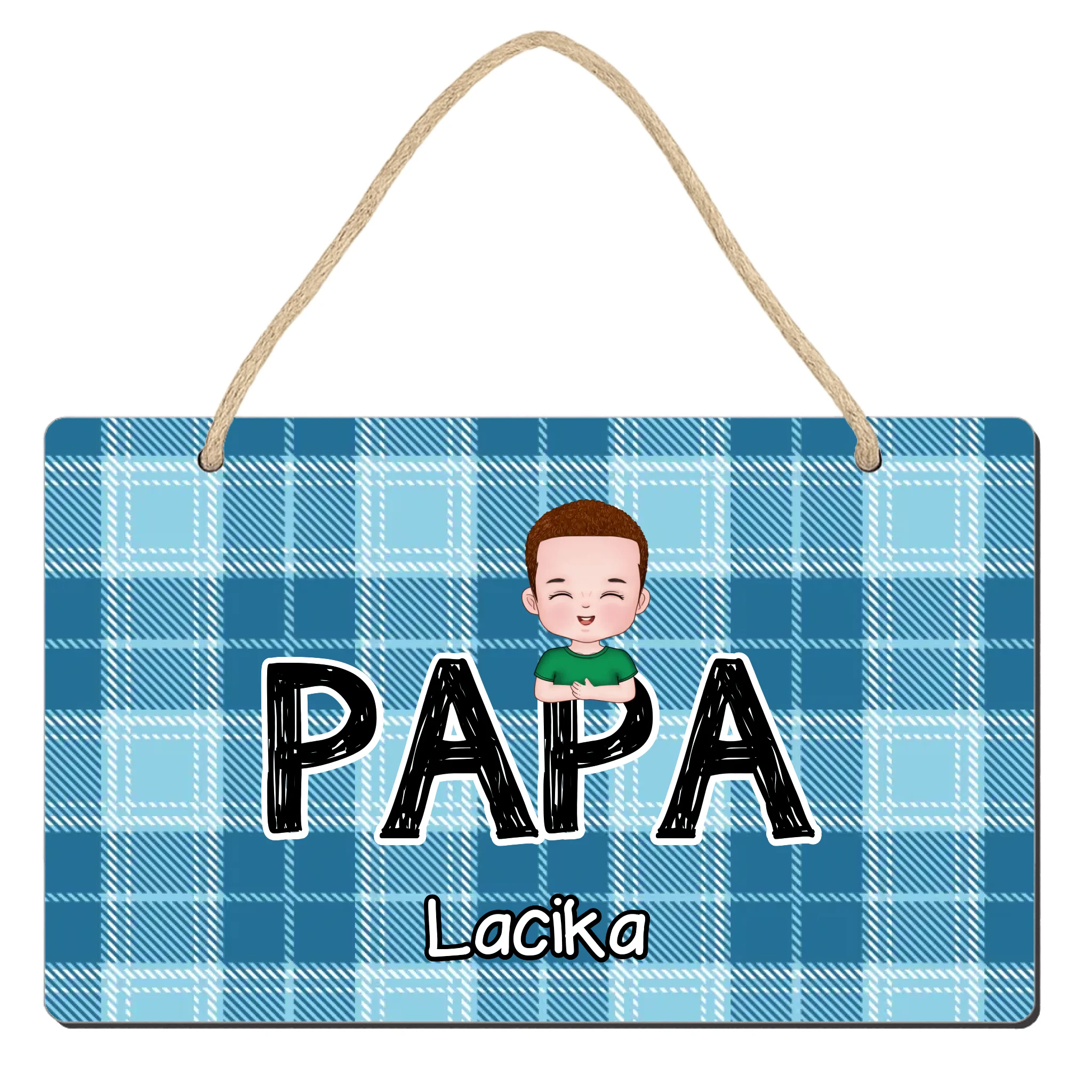 Szerkeszthető karakteres egyedi ajándék falidísz Nagypapáknak