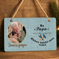 Egyedi képes ajándék fali dekor tábla ezermester Nagypapáknak