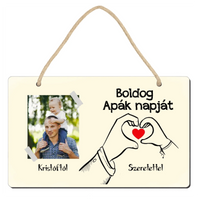 Egyedi képes ajándék fali dekor tábla Apák napjára 