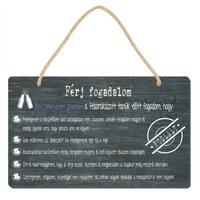 Férj fogadalom ajándék tábla Legénybúcsúkra a vőlegénynek