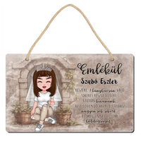 Egyedi emlék fali dekor tábla lánybúcsúra 