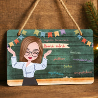 Személyre szabható ajándék - a legjobb óvó/tanárnéni fali dekor tábla jellemzőkkel