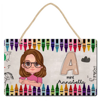 Egyedi ajándék gyerekeknek - személyre szabható kislány és kisfiú fali dekor tábla névvel