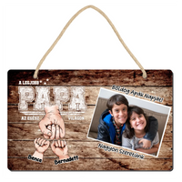 Ajándék Apáknak - Személyre szabható A legjobb Papa fali dekor tábla