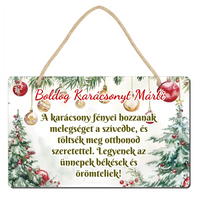 Szerkeszthető feliratos karácsonyi ajándék dísztábla
