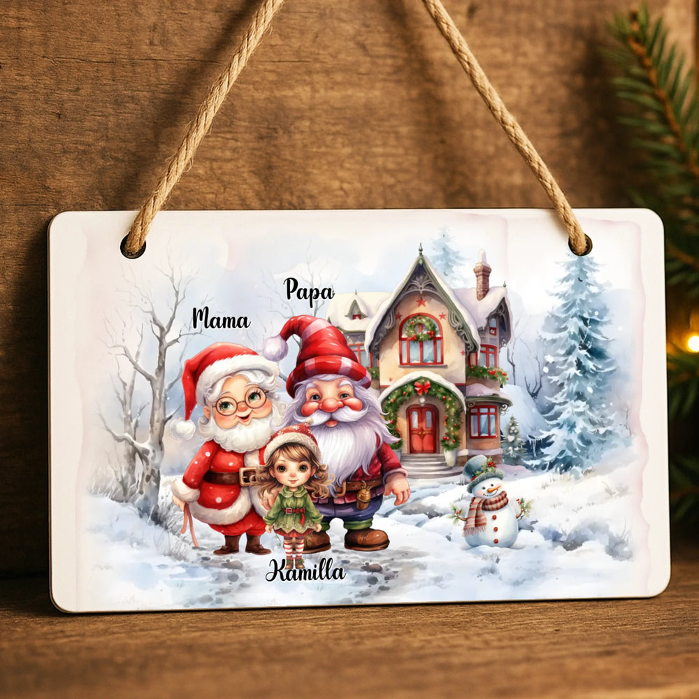 Szerkeszthető karácsonyi mintás ajándék dísztábla