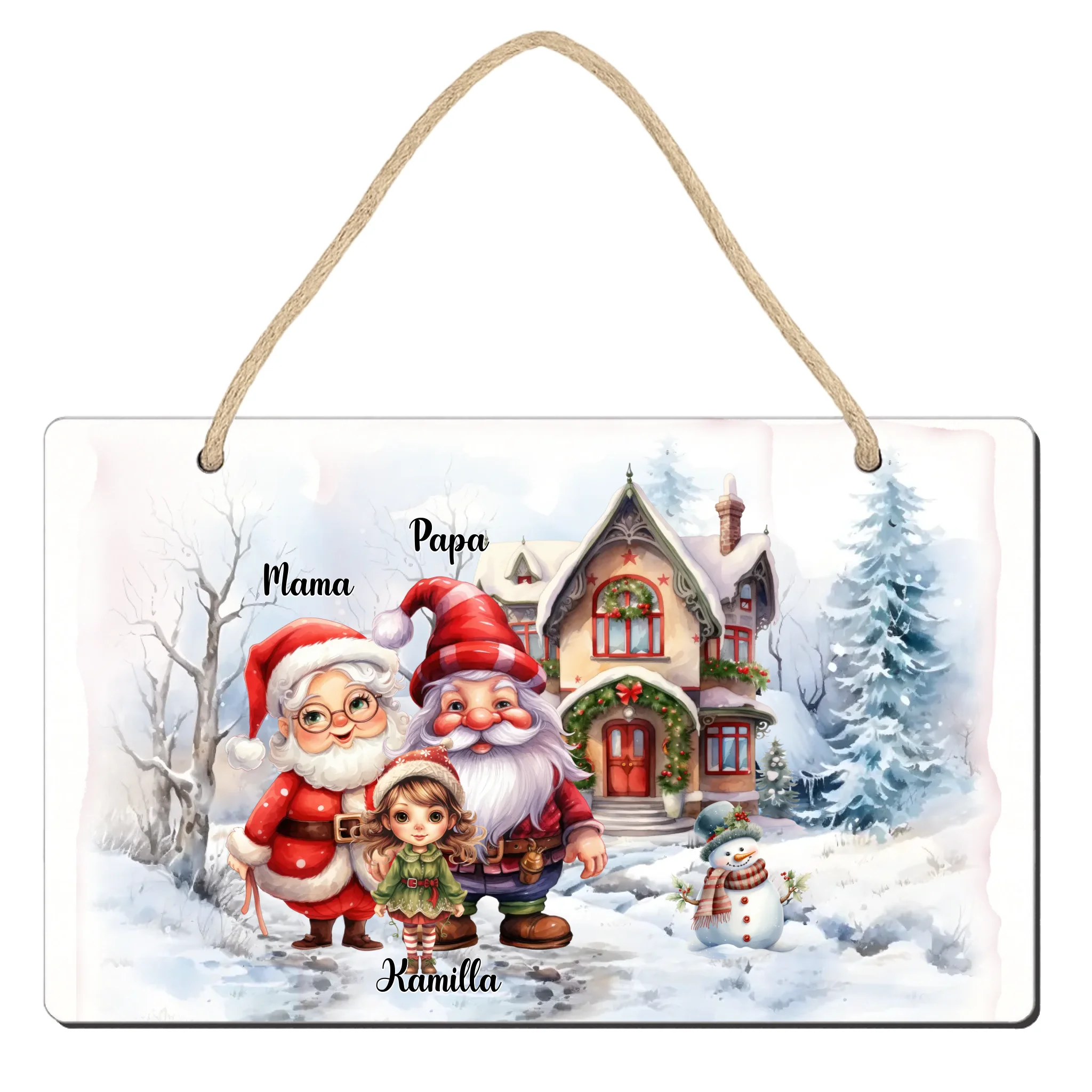 Szerkeszthető karácsonyi mintás ajándék dísztábla