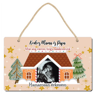 Karácsonyi ajándék dísztábla ultrahang fotóval