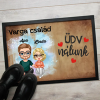 Szerkeszthető mintás ajándék macskás lábtörlő