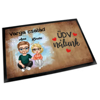 Szerkeszthető mintás ajándék macskás lábtörlő