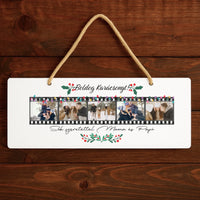 Karácsonyi dísztábla - egyedi képes ajándék karácsonyi tábla felirattal