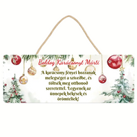 Szerkeszthető feliratos karácsonyi ajándék dísztábla