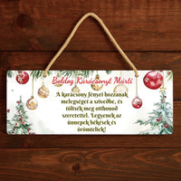 Szerkeszthető feliratos karácsonyi ajándék dísztábla