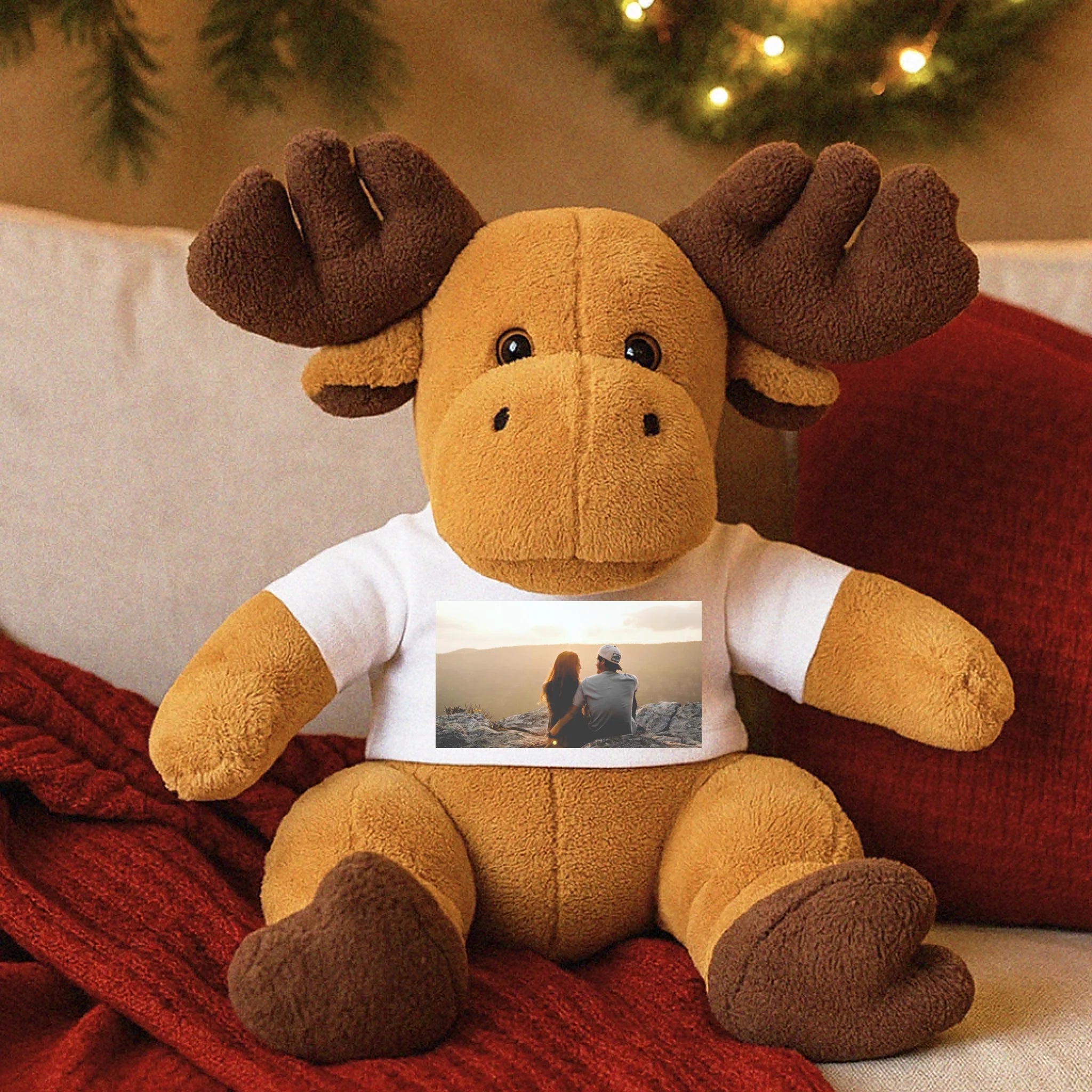 Egyedi képes plüss szarvas