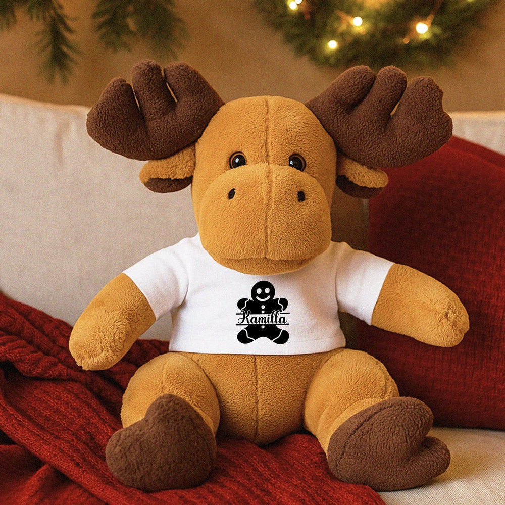 Egyedi neves plüss szarvas Mézivel