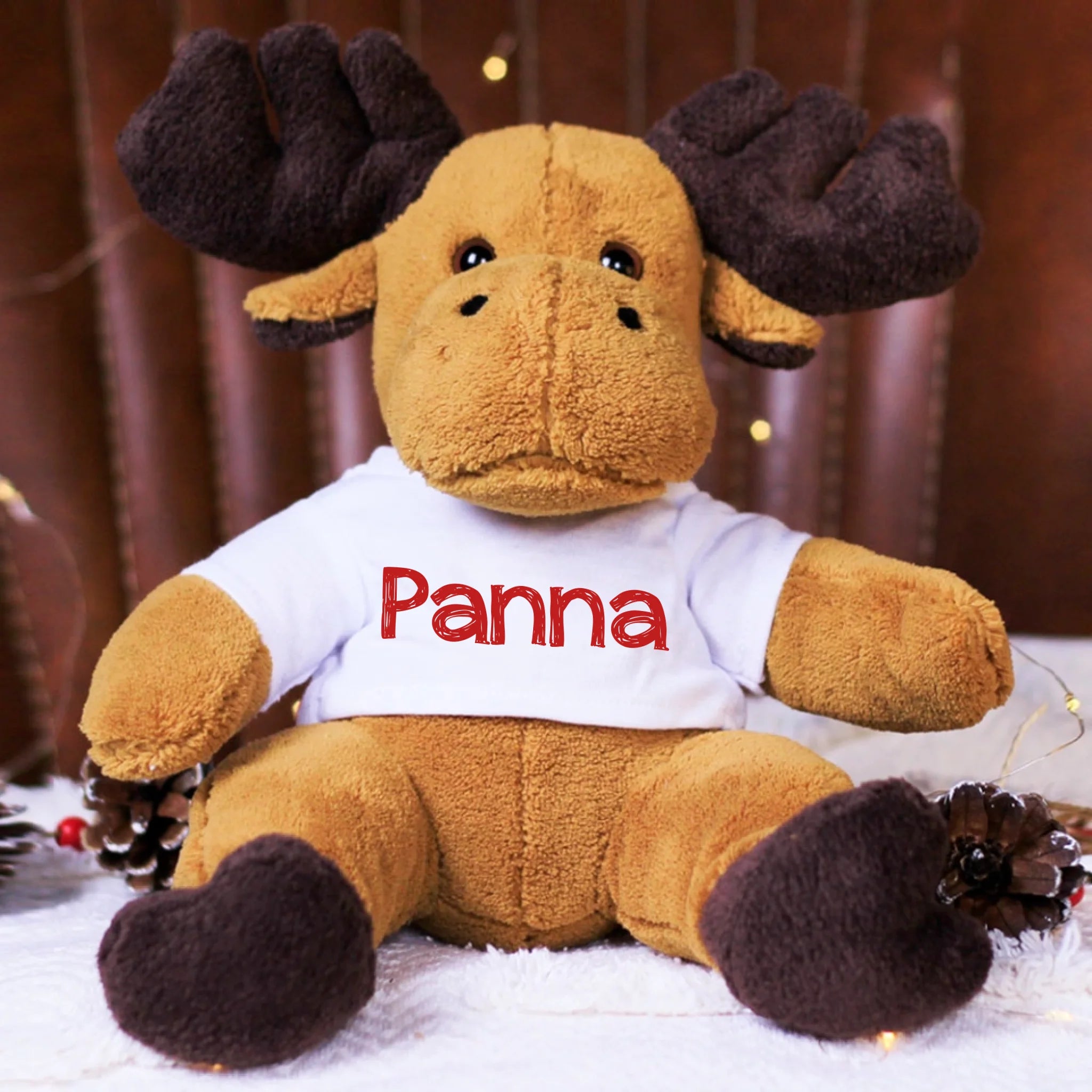 Egyedi neves plüss szarvas