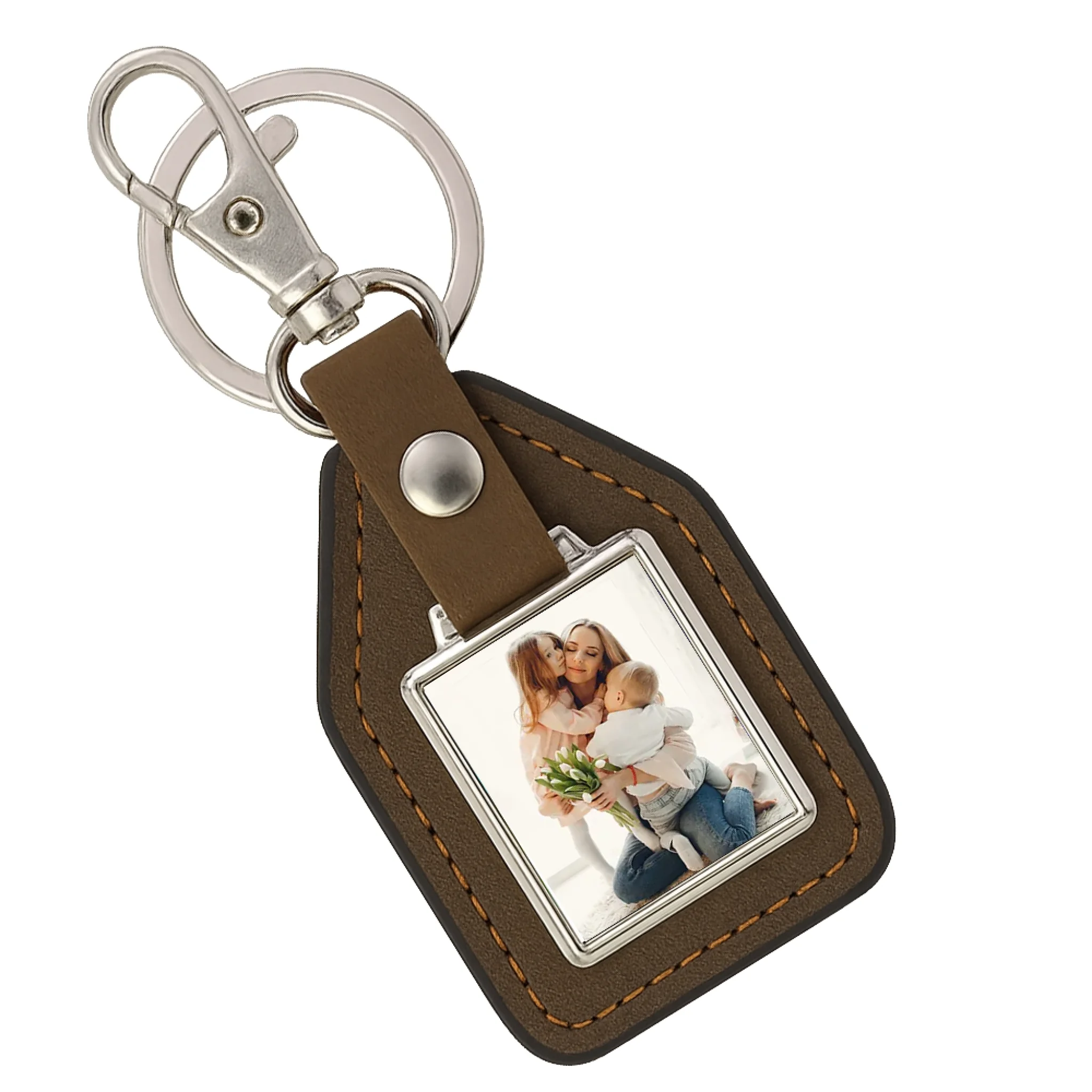 Ajándék karácsonyra anyának egyedi kulcstartó bőrháttérrel