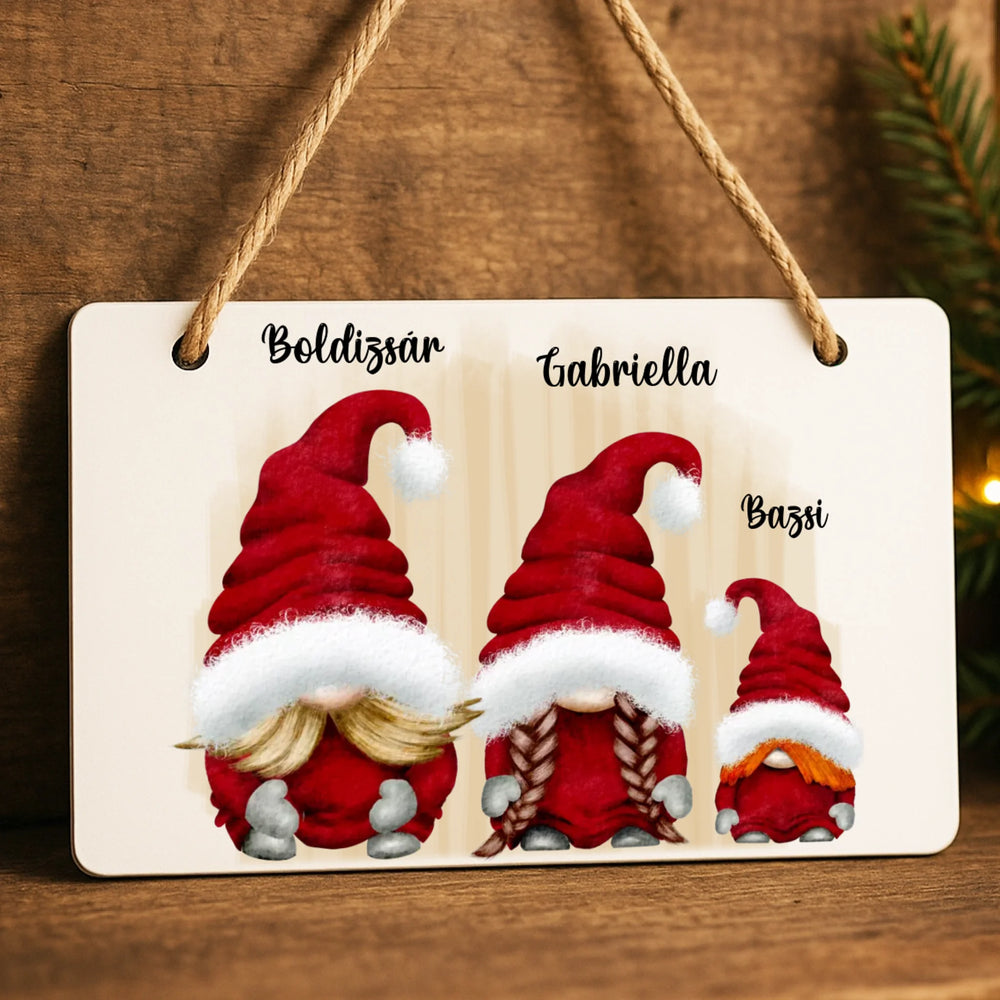 Manós tábla dísz egyedi névvel