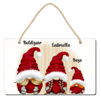 Manós tábla dísz egyedi névvel