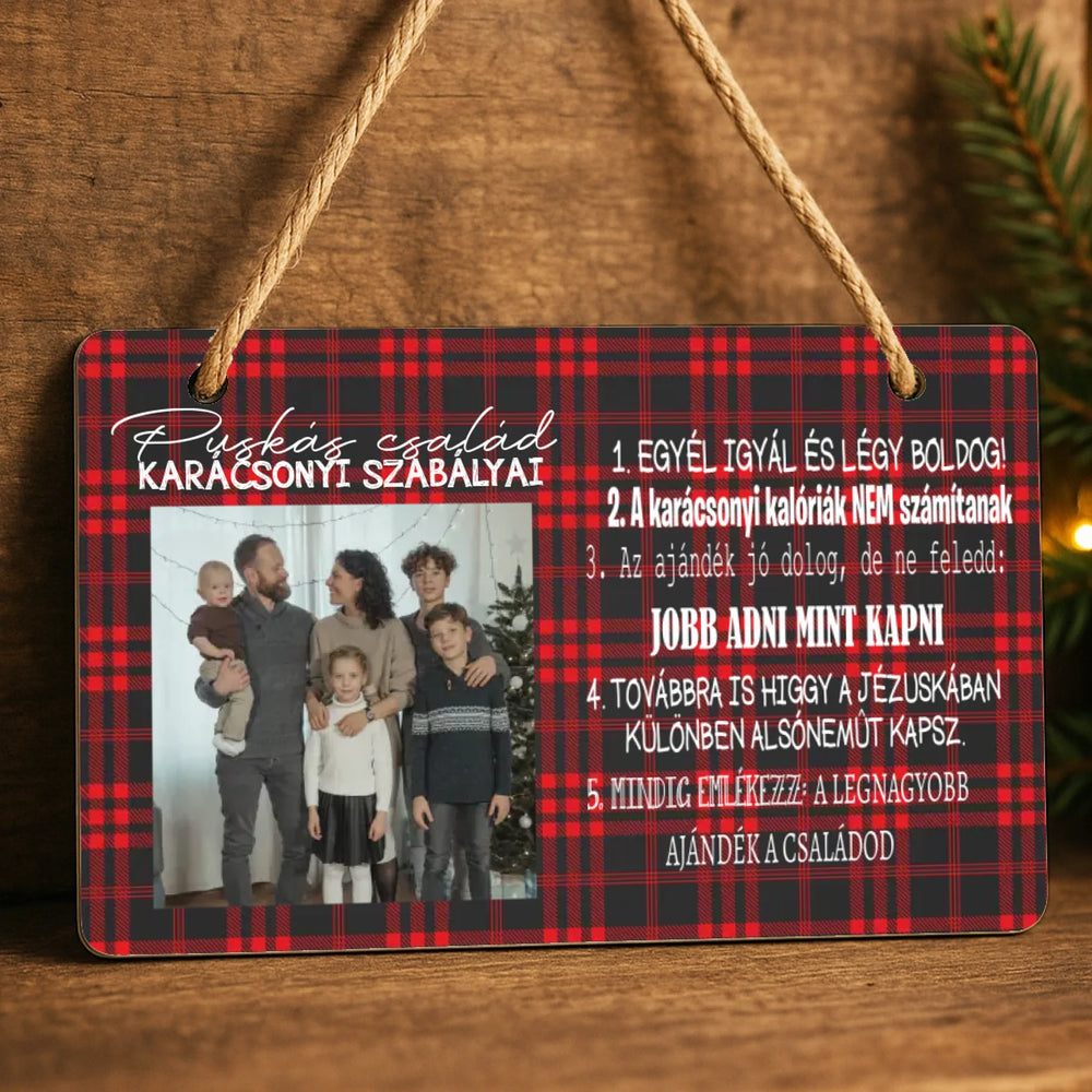 Karácsonyi egyedi képes tábla