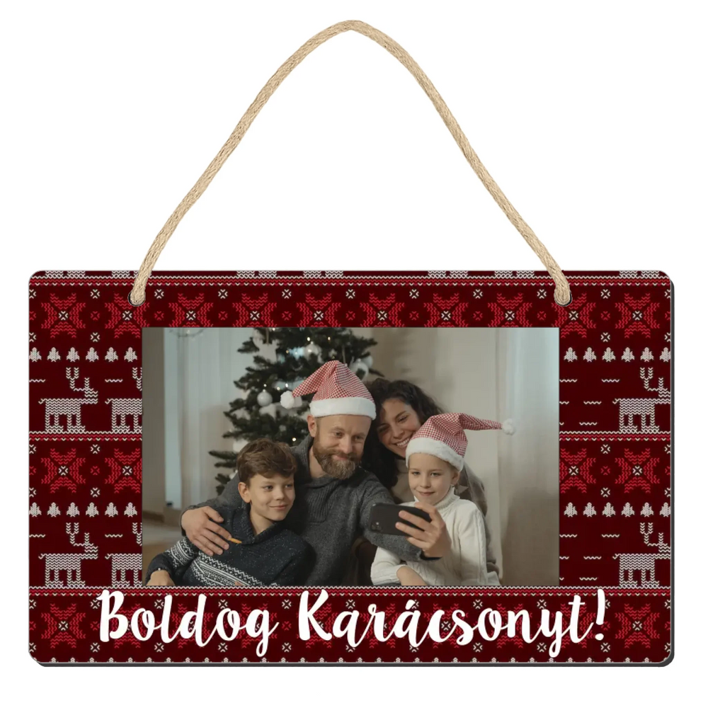 Egyedi képes karácsonyi tábla