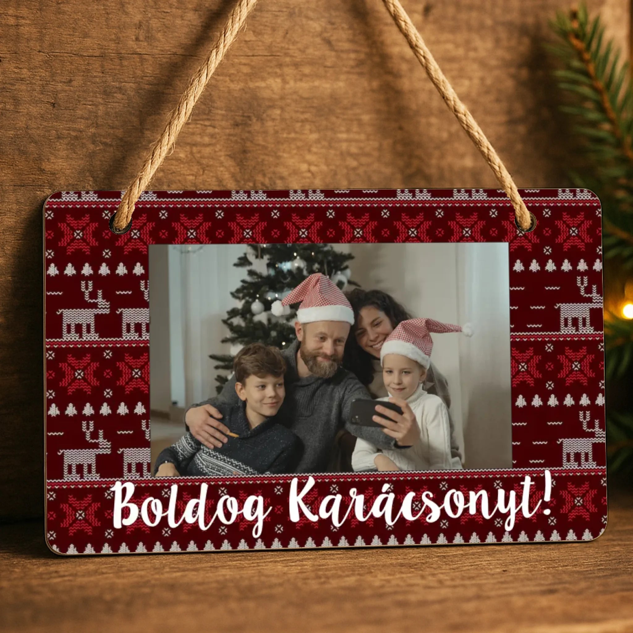 Egyedi képes karácsonyi tábla